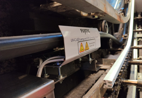UJITEC Double Sanitation (UVC + IONIZER) Escalator Handrail Device!